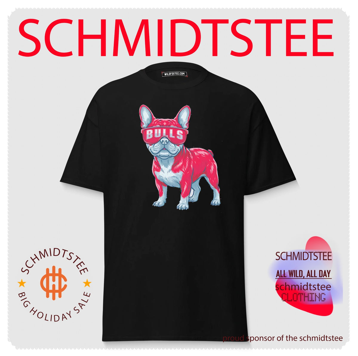 Chicago Bulls French Bulldog cartoon shirt