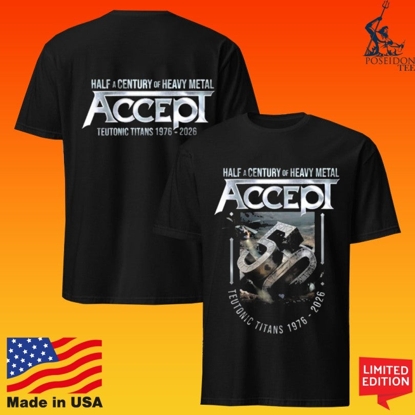 Indie Accept Teutonic Titans 1976-2026 T-shirt