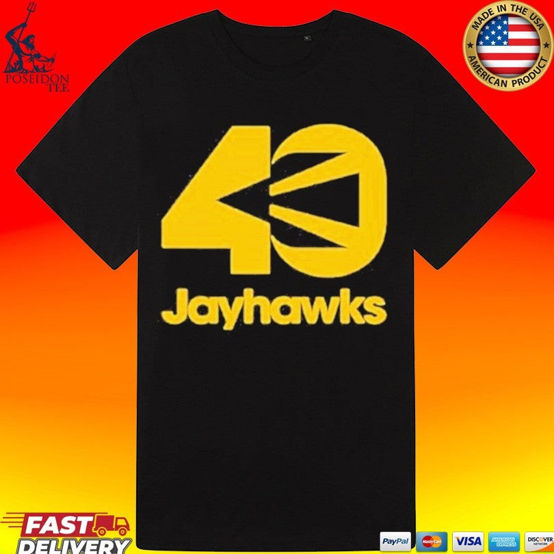 Jayhawks 40th Anniversary Black T-shirt