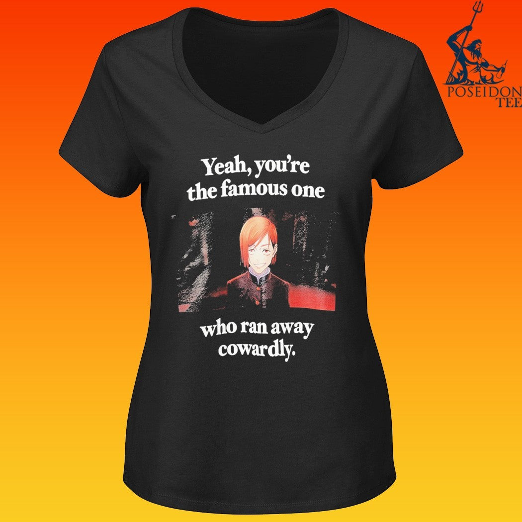 Jump Ichiban Jujutsu Kaisen Mangart Beams-jujutsu Kaisen Yeah, You’re The Famous One Who Ran Away Cowardly T-shirt