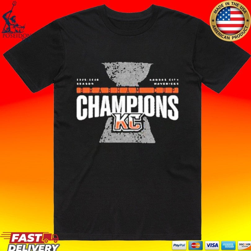 Kc Mavericks 2026 Brabham Cup Champions T-shirt