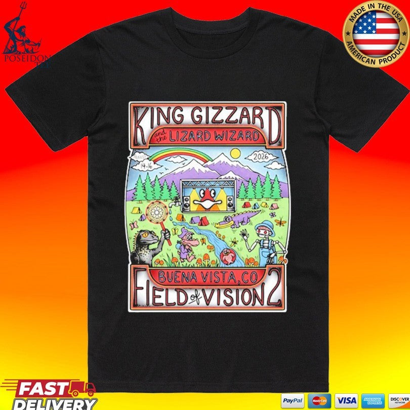 King Gizzard And The Lizard Wizard Meadow Creek In Buena Vista Co August 14-16 2026 T-shirt