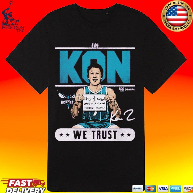 Kon Knueppel Charlotte Hornets Rookie Record We Trust T-shirt