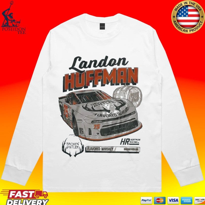 Landon Huffman Broken Antler Flavored Whiskey Racing T-shirt