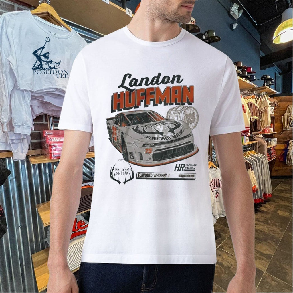 Landon Huffman Broken Antler Flavored Whiskey Racing T-shirt