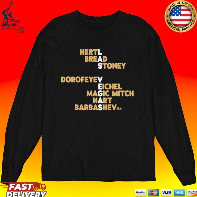 Las Vegas Hockey Names 2026 Hertl Bread Stoney Dorofeyev Eichel Magic Mitch Hart Barbashev T-shirt