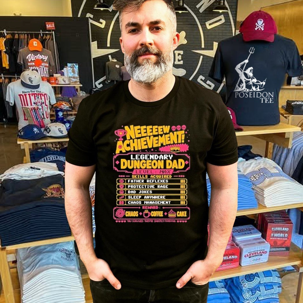 Legendary Dungeon Dad New Achievement Father’s Day T-shirt