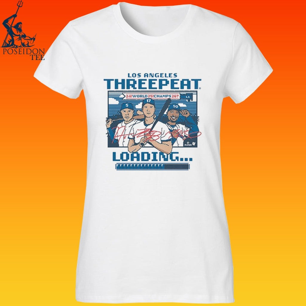 Los Angeles Baseball Threepeat Loading 2026 T-shirt