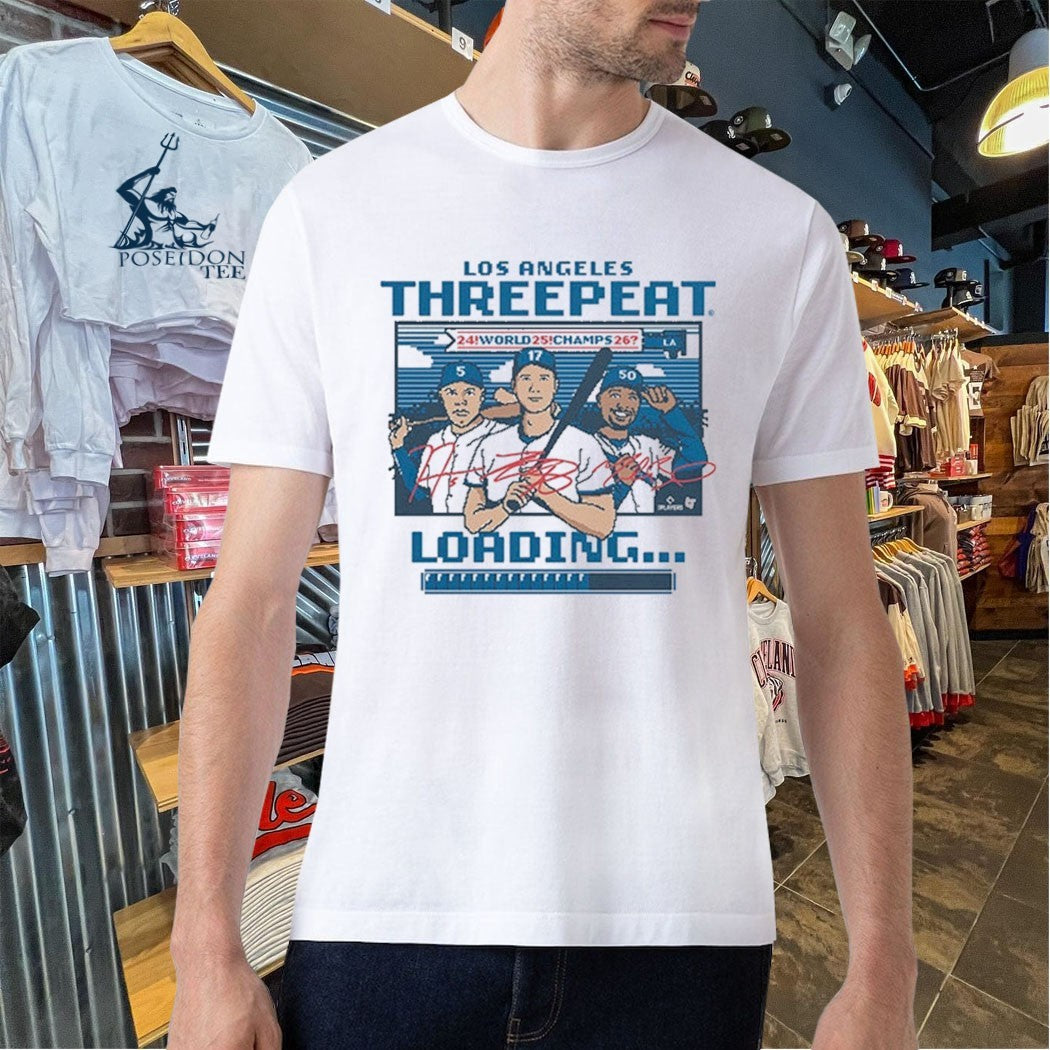 Los Angeles Baseball Threepeat Loading 2026 T-shirt