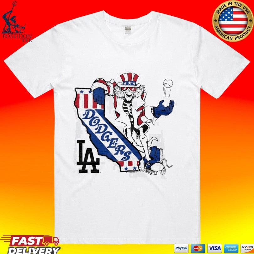 Los Angeles Dodgers X Grateful Dead Uncle Sam T-shirt