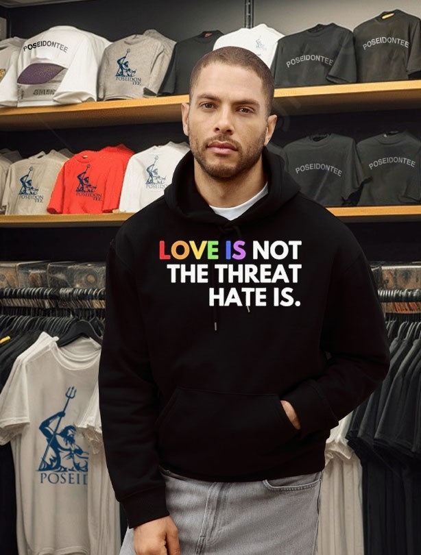 Love Is Not The Threat Hate Is Pride T-shirt