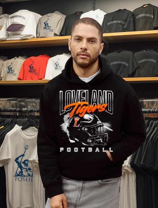 Loveland Tigers Helmet Football T-shirt