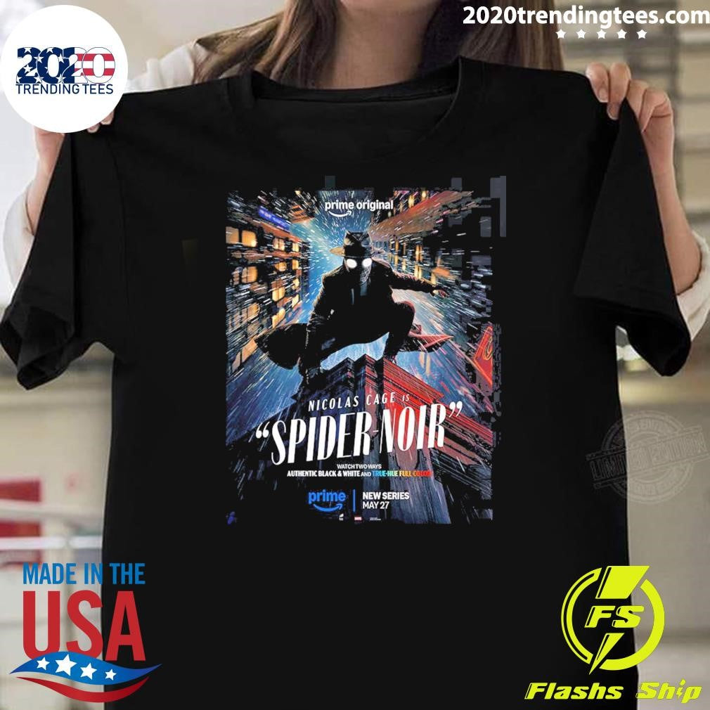Spider-Noir Starring Nicolas Cage New Series True Hue Full Color Version Shirt