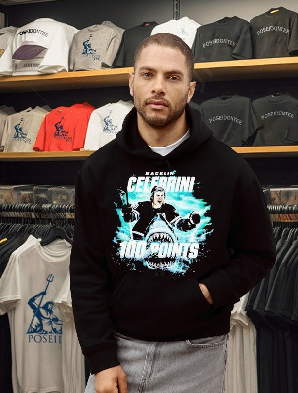 Macklin Celebrini San Jose Sharks 100 Points T-shirt