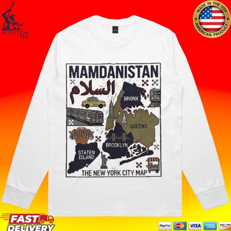Mamdanistan The New York City Map T-shirt