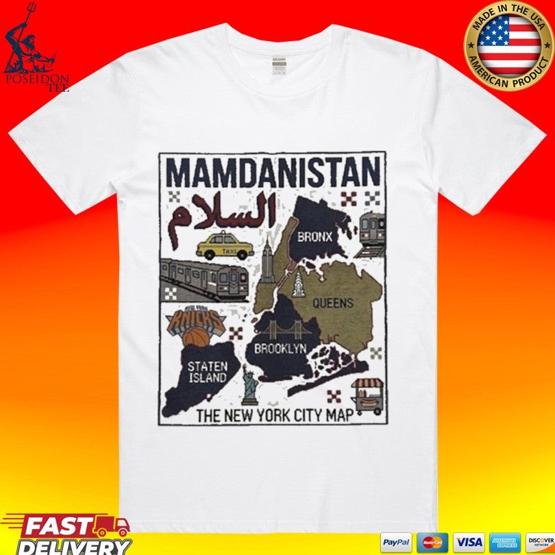 Mamdanistan The New York City Map T-shirt