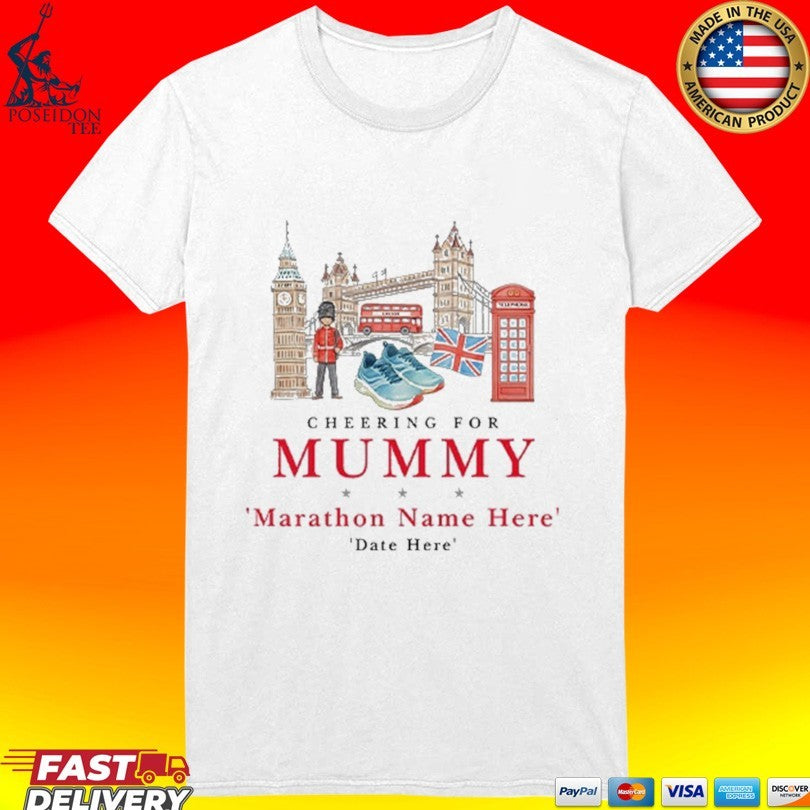 Marathon Supporters Cheering For Mummy Personalized T-shirt