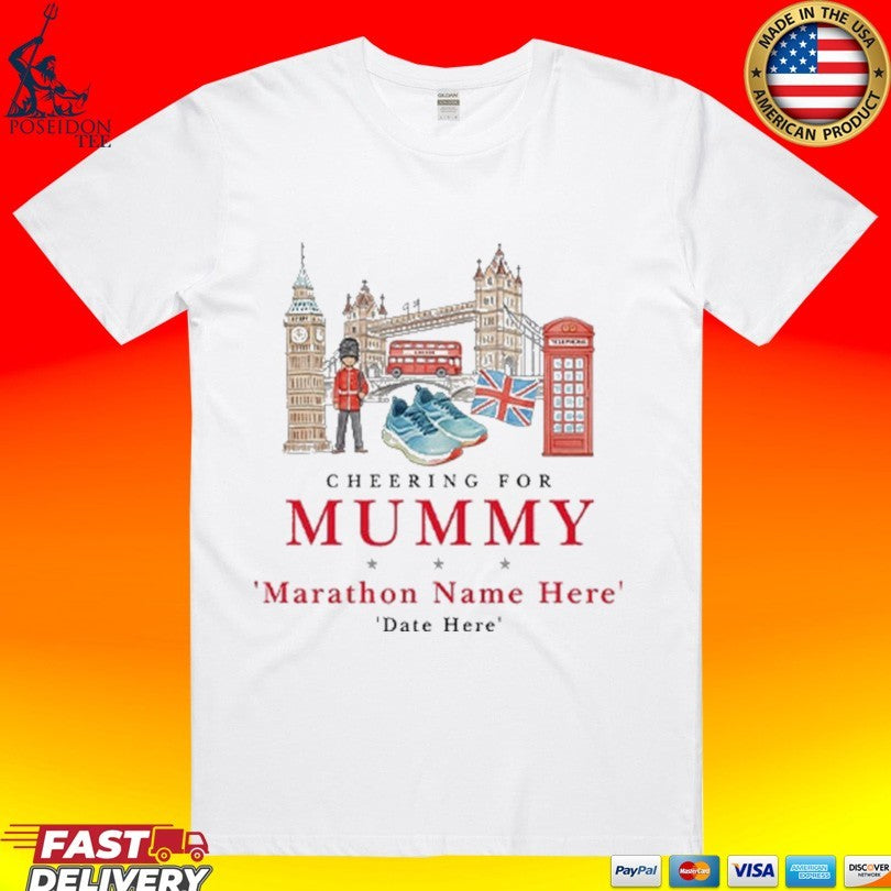 Marathon Supporters Cheering For Mummy Personalized T-shirt