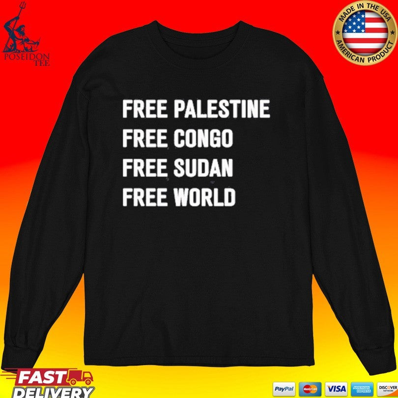 Marc Cucurella Free Palestine Free Congo Free Sudan Free World T-shirt