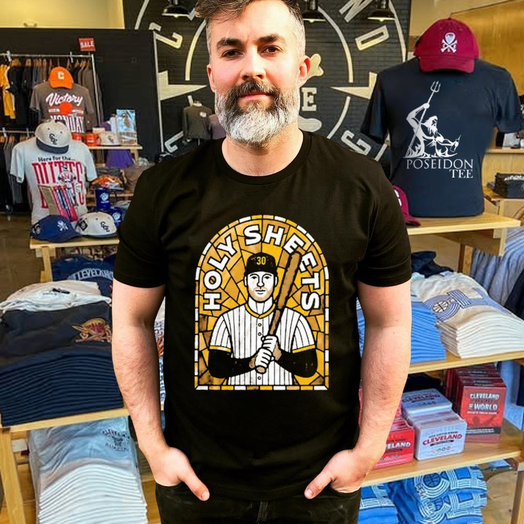 Michael King Wearing Gavin Sheets Holy Sheets Padres T-shirt