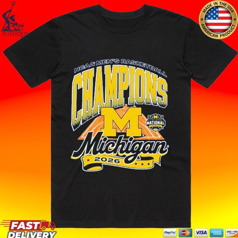 Michigan Wolverines 2026 Men’s Basketball National Champions Court T-shirt
