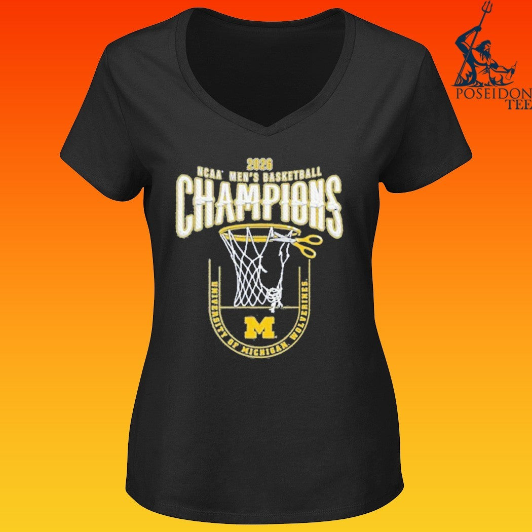 Michigan Wolverines 2026 Men’s Basketball National Champions Net T-shirt