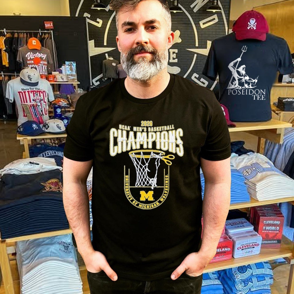 Michigan Wolverines 2026 Men’s Basketball National Champions Net T-shirt