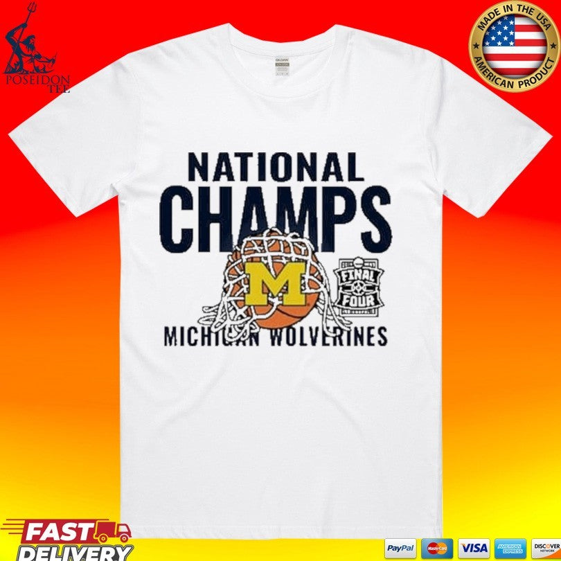 Michigan Wolverines Grey 2026 Men’s Basketball National Champions T-shirt