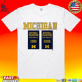 Michigan Wolverines MBB 1989 2026 National Champions Banners T-shirt