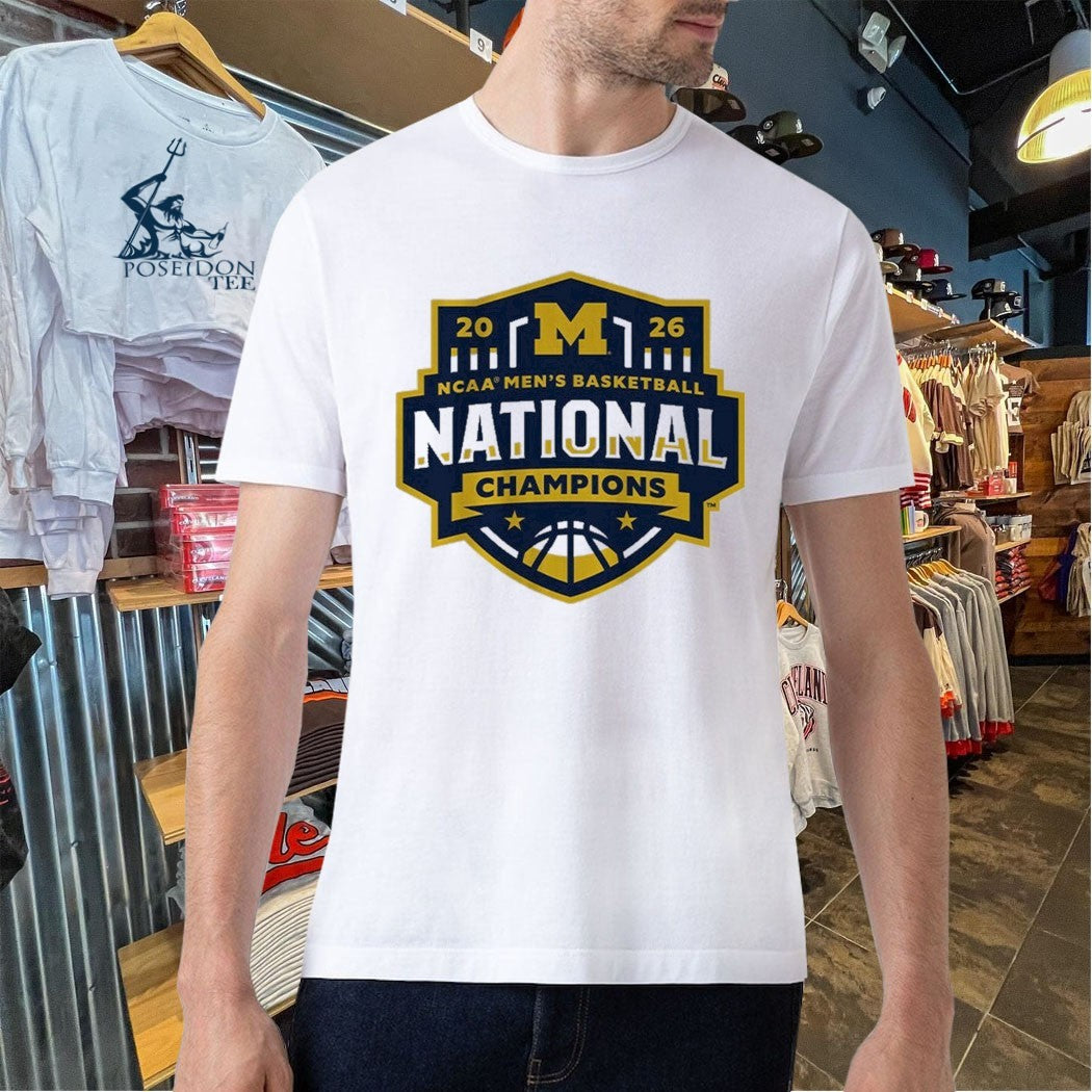 Michigan Wolverines MBB 2026 National Champions Logo T-shirt