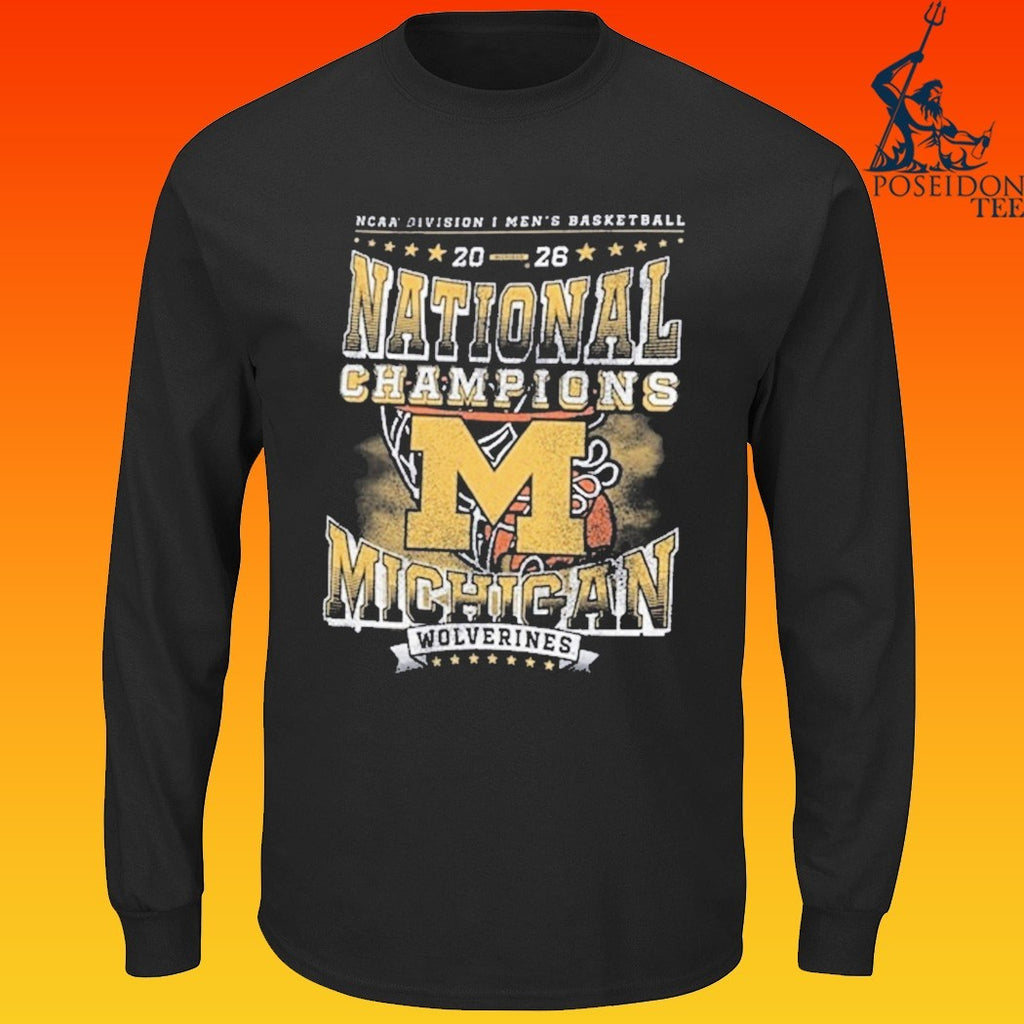 Michigan Wolverines Women’s 2026 Men’s Basketball National Champions Plus T-shirt