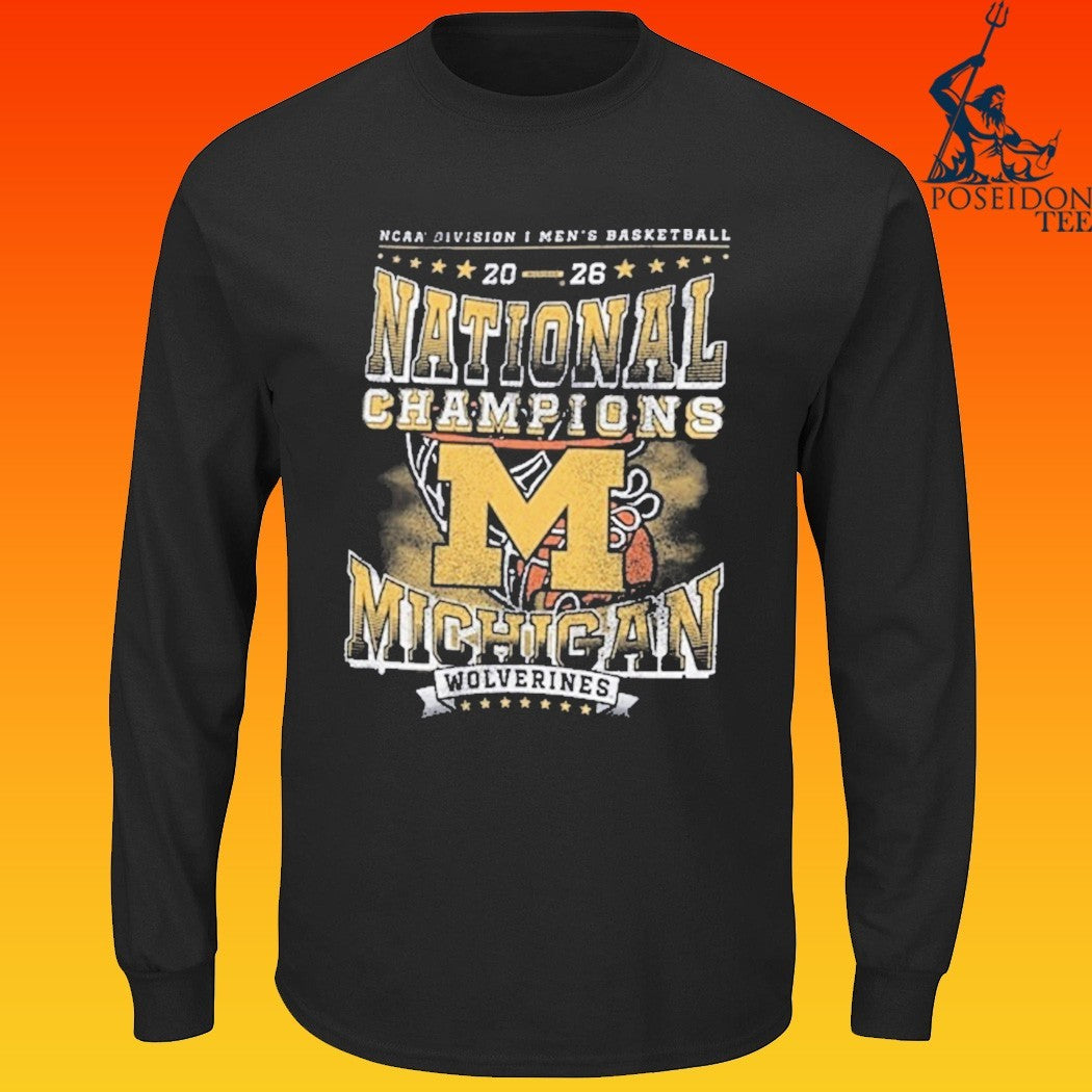 Michigan Wolverines Women’s 2026 Men’s Basketball National Champions Plus T-shirt