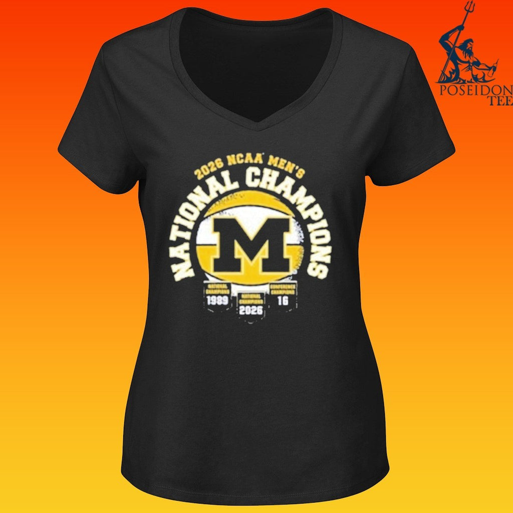 Michigan Wolverines Youth Navy Blue 2026 Men’s Basketball National Champions T-shirt