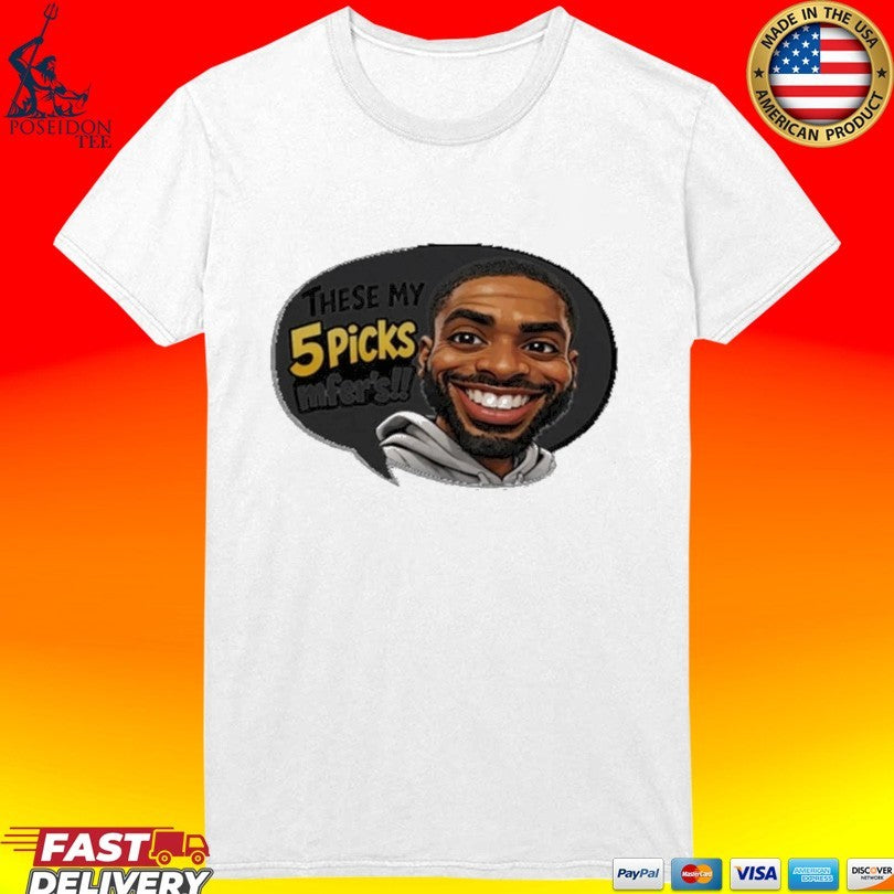 Mikal Bridges These My 5 Picks Caricature T-shirt