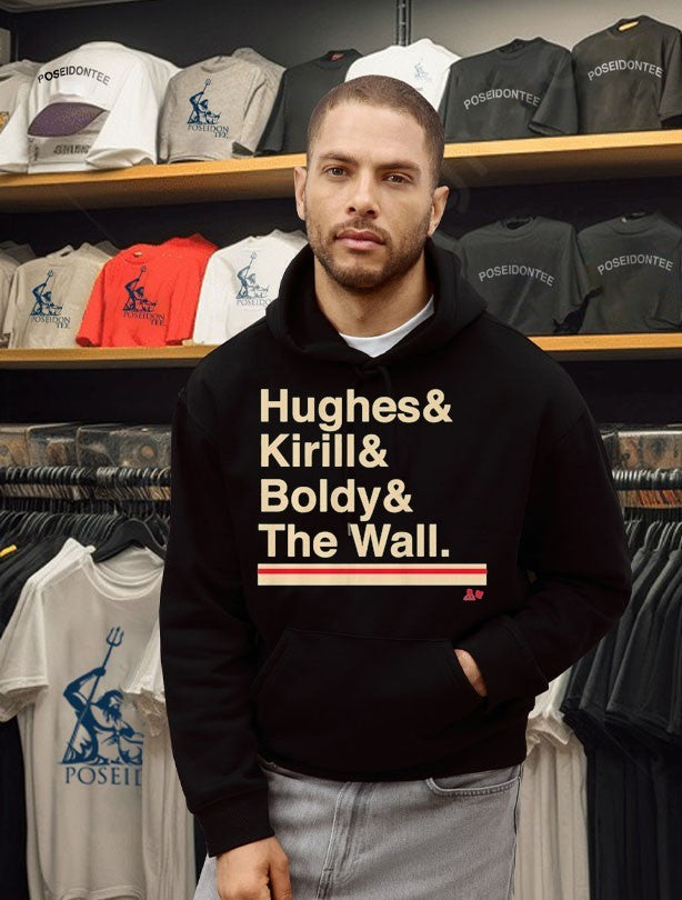 Minnesota Hockey Ampersand Hughes & Kirill & Boldy & The Wall T-shirt