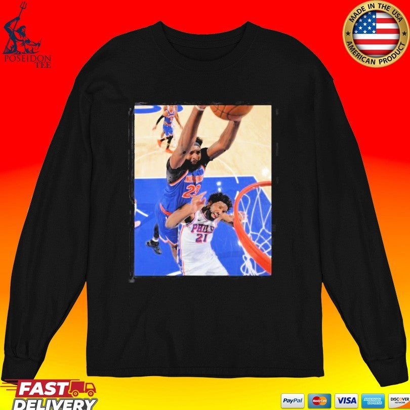 Mitchell Robinson Dunking On Joel Embiid T-shirt