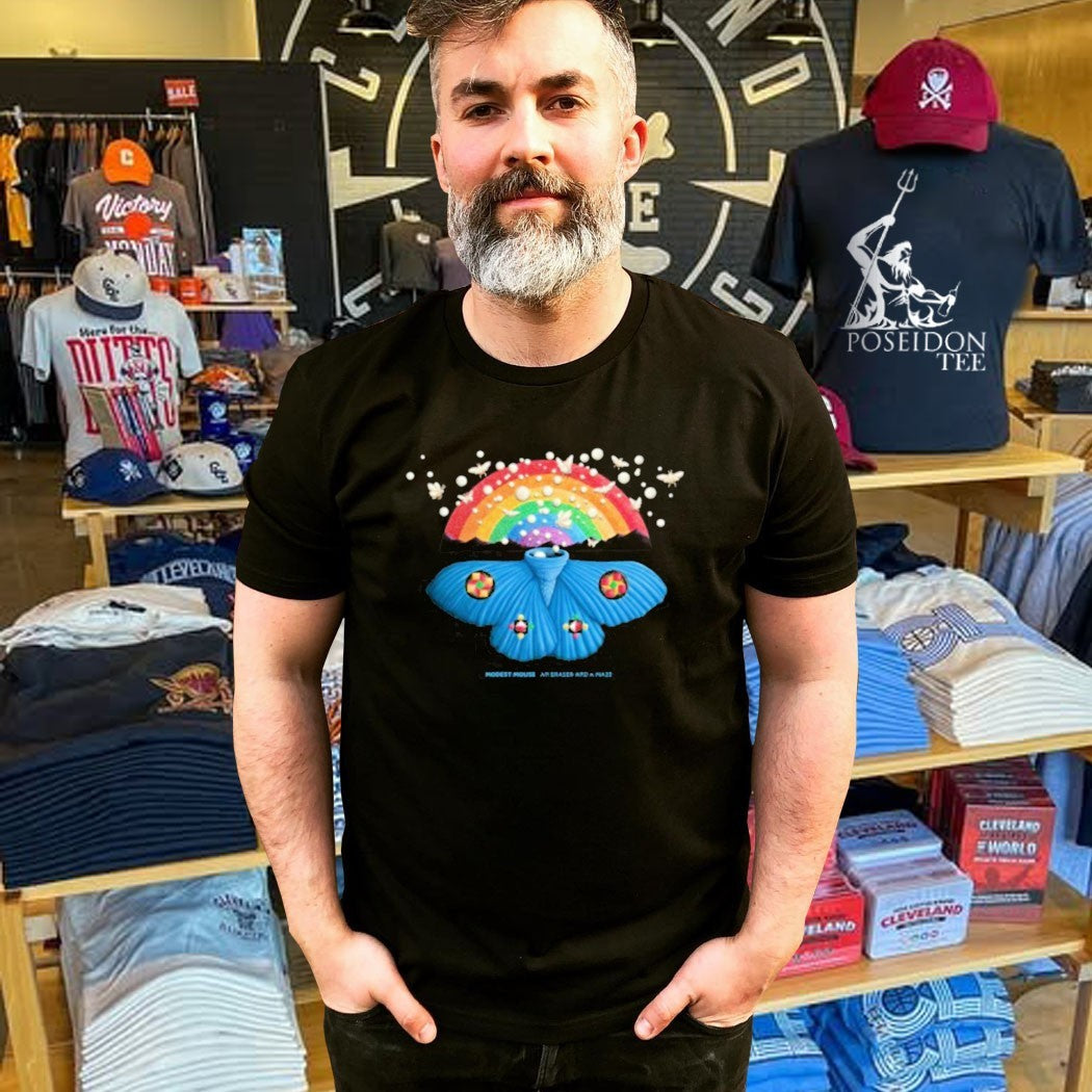 Modest Mouse An Eraser And A Maze Rainbow Moth T-shirt