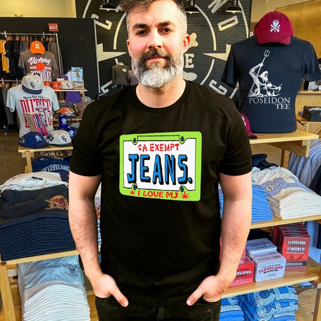 Mom Jeans Car Exempt I Love Mj Plate T-shirt