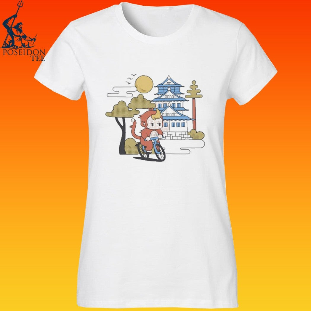 Monkey Riding Bicycle Cdawgva Out For A Ride T-shirt