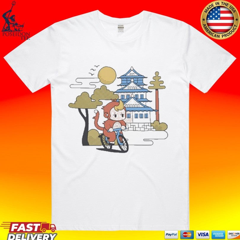 Monkey Riding Bicycle Cdawgva Out For A Ride T-shirt