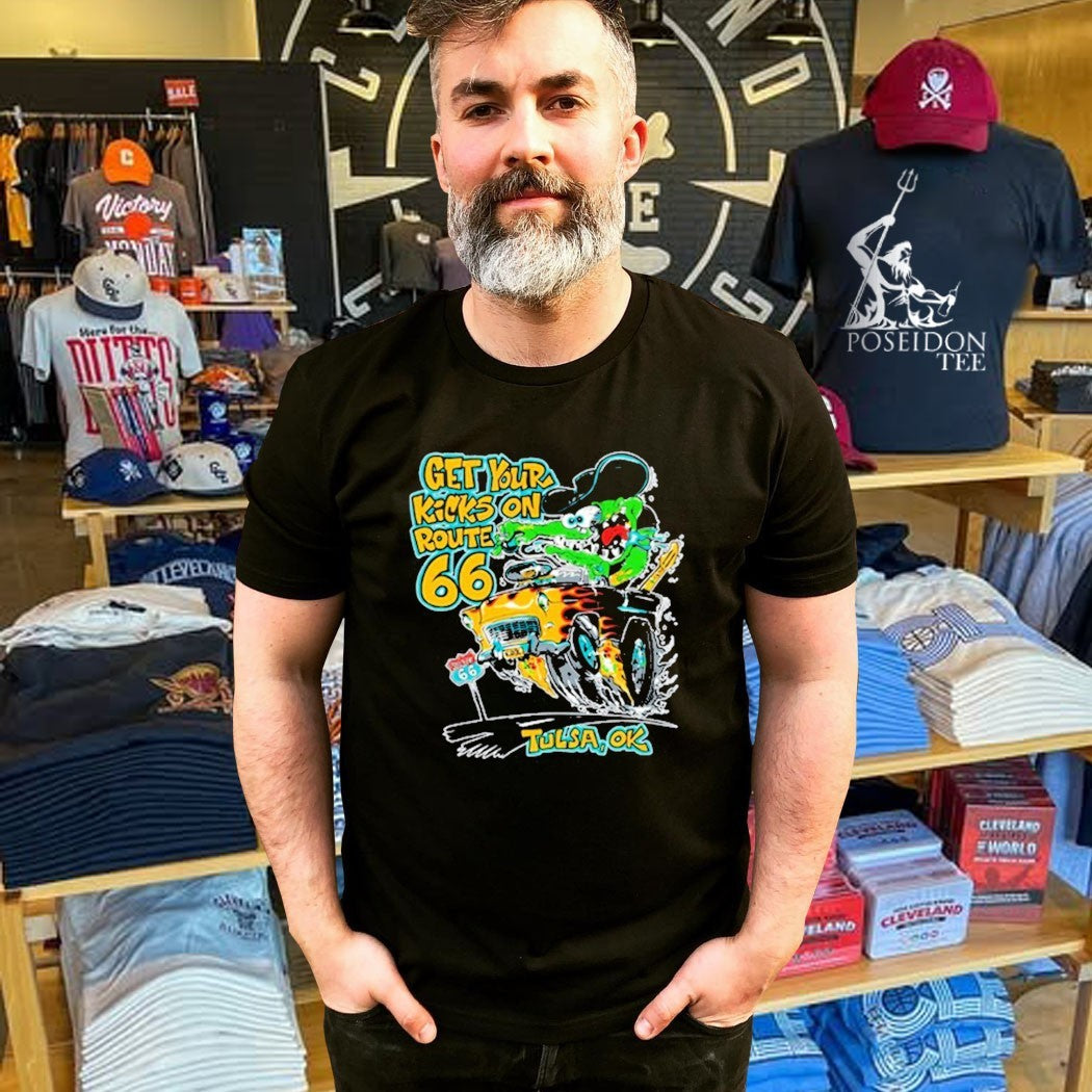 Monster Drag Get Your Kicks On Route 66 Tulsa Ok T-shirt