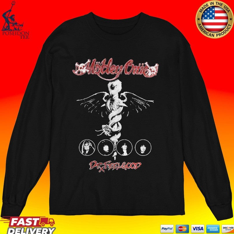 Mötley Crüe 45th Anniversary Dr. Feelgood Photo T-shirt