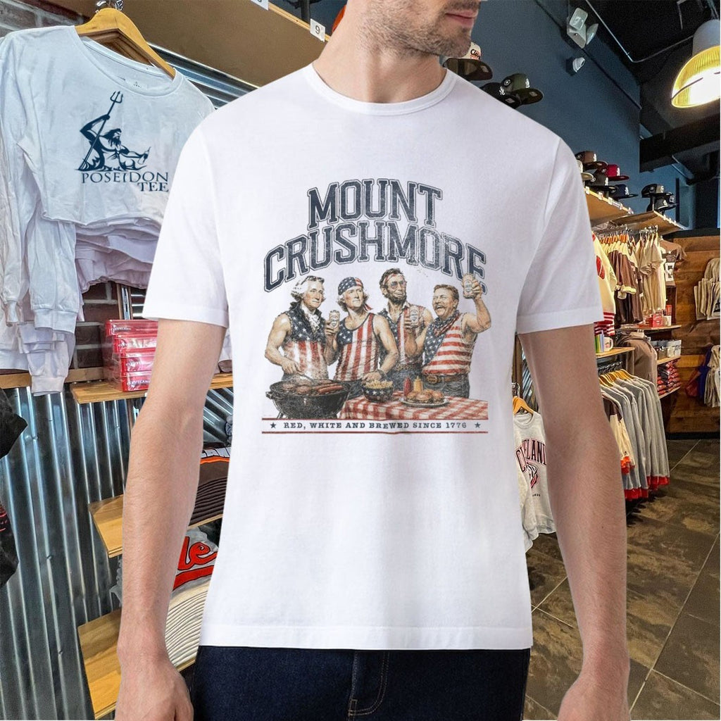 Mount Crushmore Red White And Brewed Since 1776 T-shirt