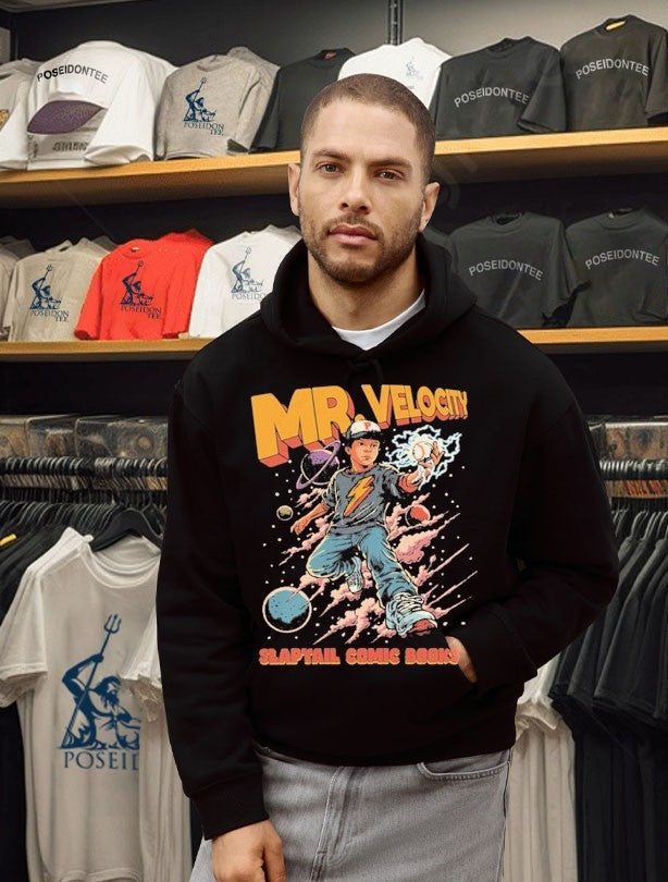 Mr. Velocity Slapyail Comic Books Baseball T-shirt