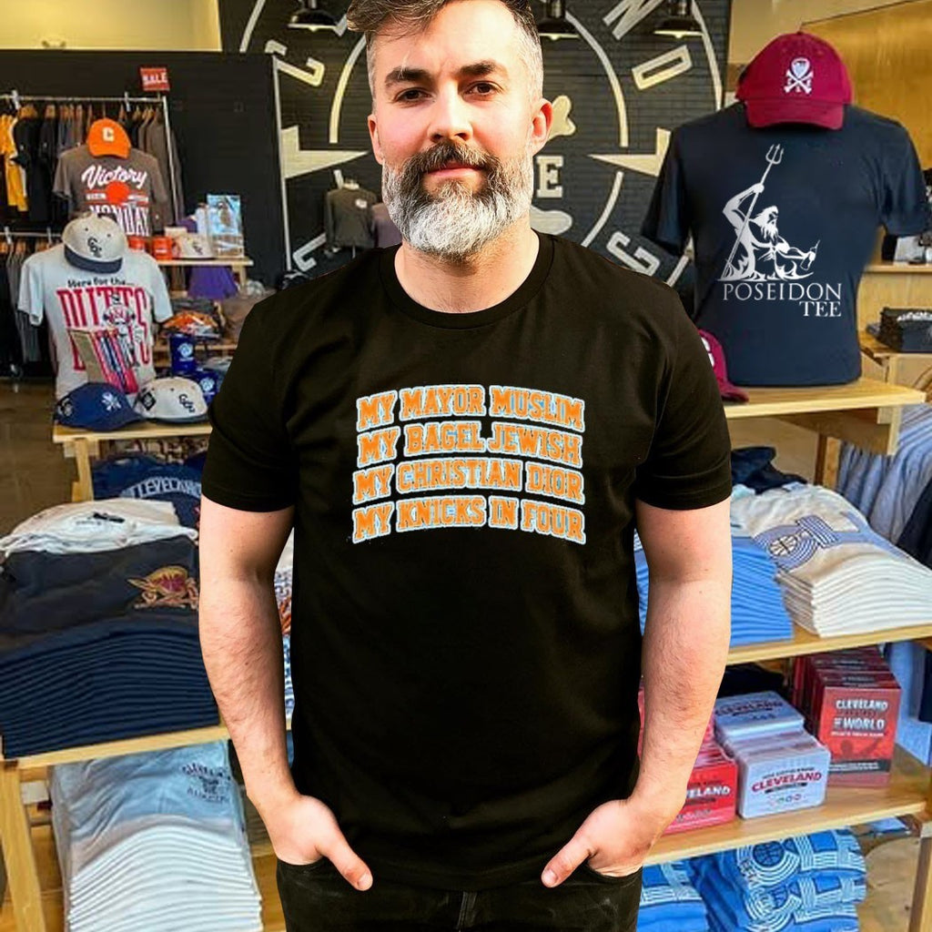 My Mayor Muslim My Bagel Jewish My Christian Fashion My Team In Four T-shirt
