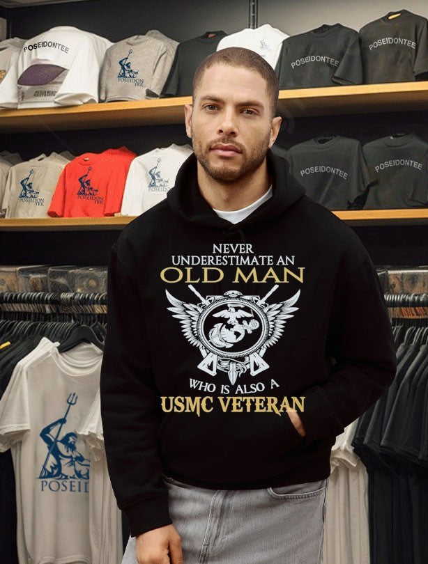 Never Underestimate An Old Man Who Is Also A Usmc Veteran T-shirt