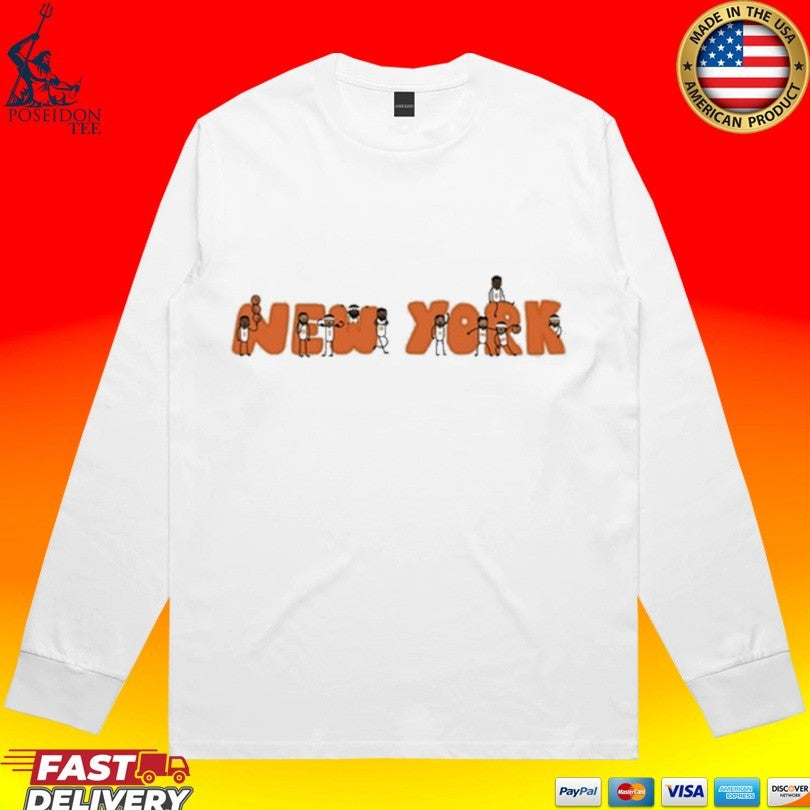 New York Cartoon Stickman Basketball T-shirt