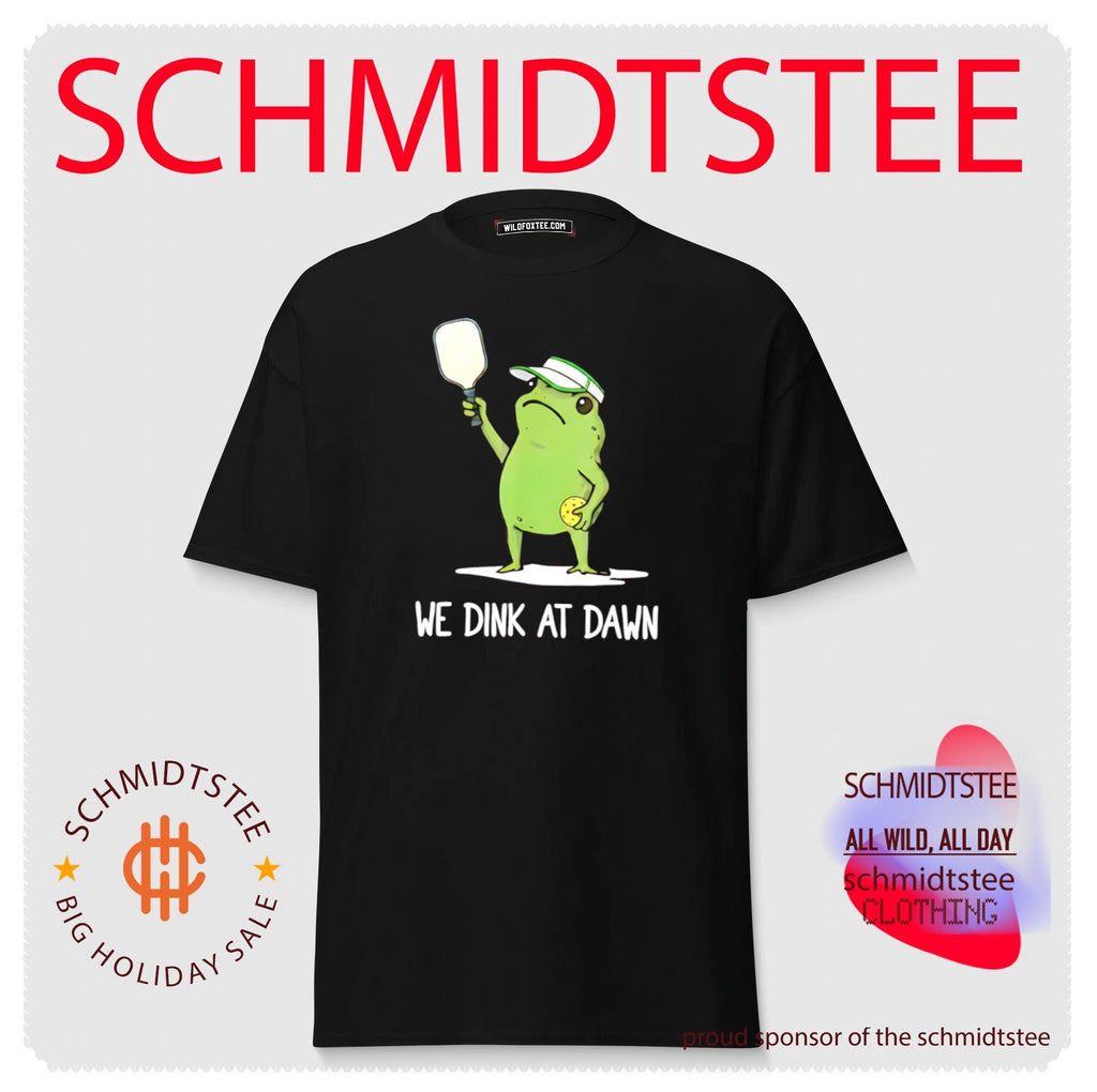 We dink at dawn pickle ball frog meme shirt