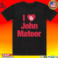 Oklahoma Football I Heart John Mateer T-shirt