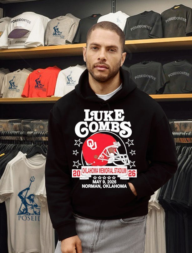 Oklahoma Sooners Helmet Luke Combs May 09 2026 Tour Norman Ok T-shirt